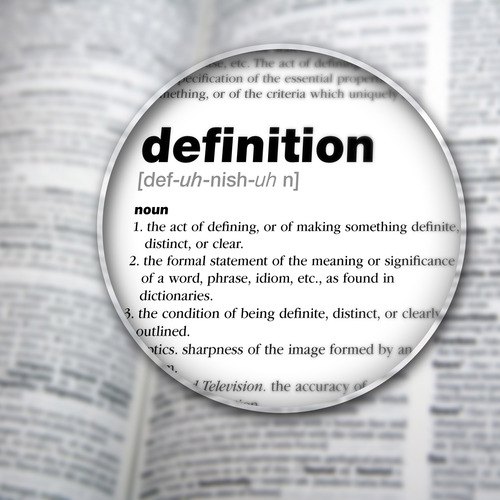 Définition ou definition en langue anglaise ...