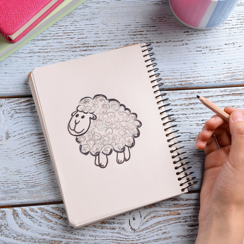 Le dessin d'un mouton