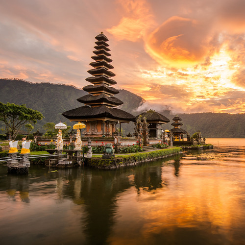 Temple indonésien situé à Bali 