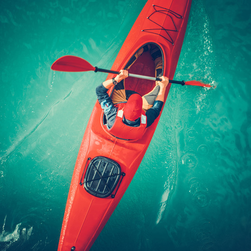 Position dans un kayak